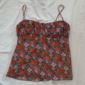 J. Crew gathered organic cotton camisole in Liberty Meadow Song fabric SIZE 4